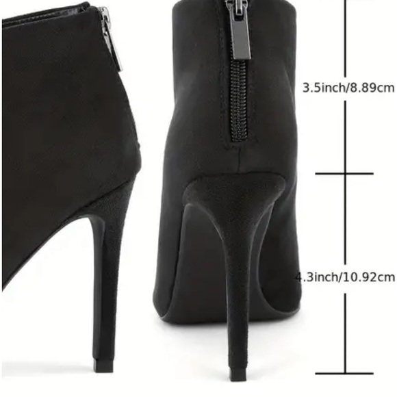 NWOT Navy heeled boots 11 - Picture 3 of 13